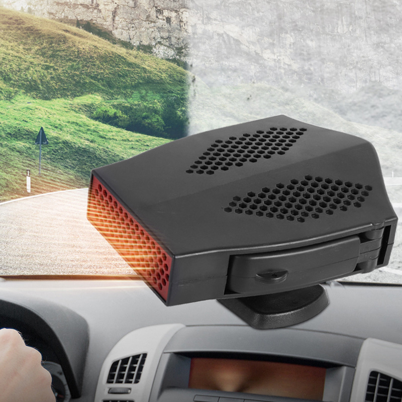 Car suction cup warm air blower, defogging, defrosting and snow-melting, car heating heater, car warm air blower, defrosting and defogging, cold and warm dual-purpose warm air blower, Qiwei Car Decoration QW289 Specification image