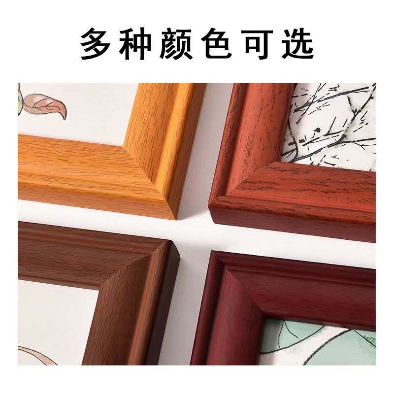 Solid wood photo framing frame 7-inch, 8-inch, 10-inch, 12-inch A4 picture frame, retro style, old Chinese style photo frame display table Application Scenario