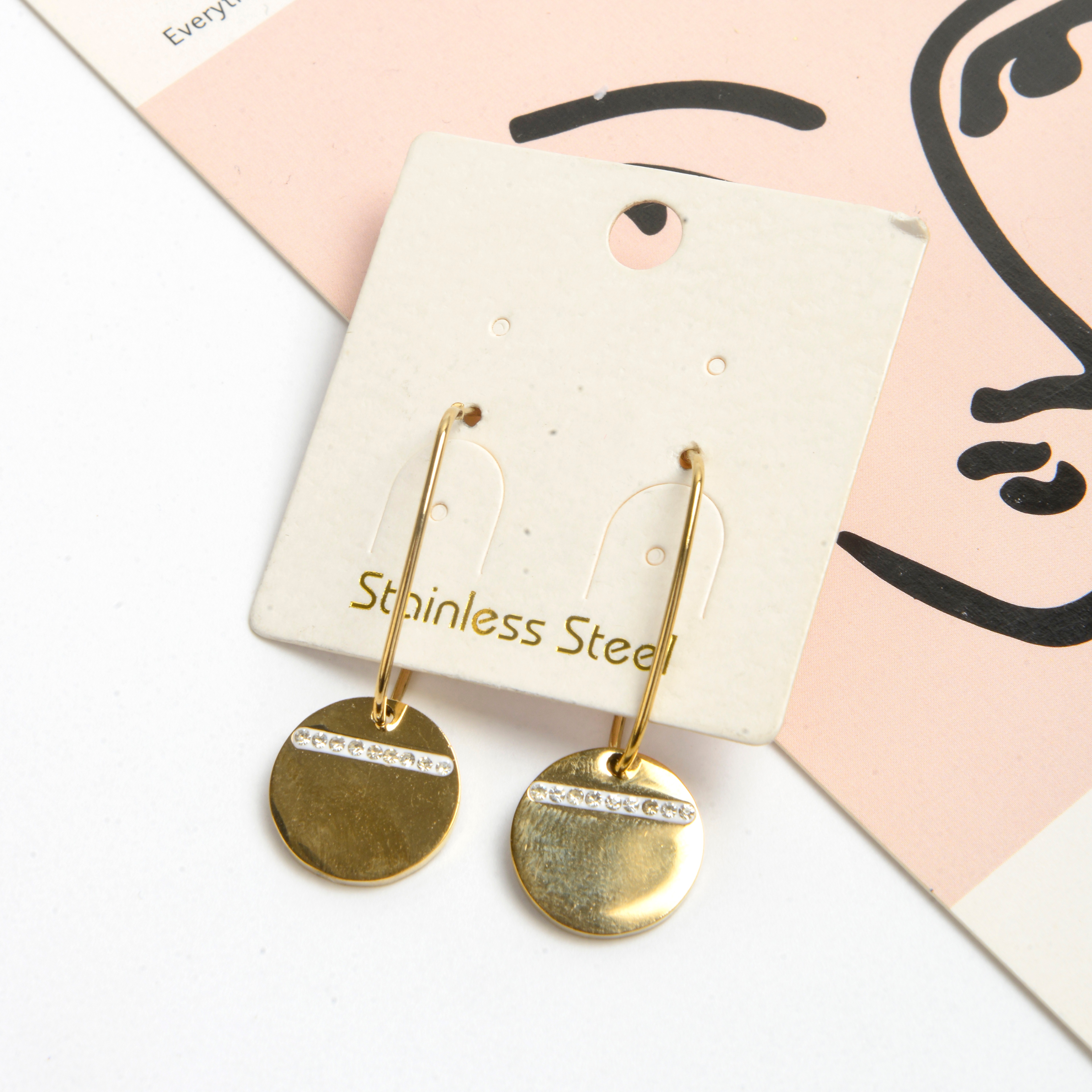 耳环/韩版简约/百搭耳环白底实物图