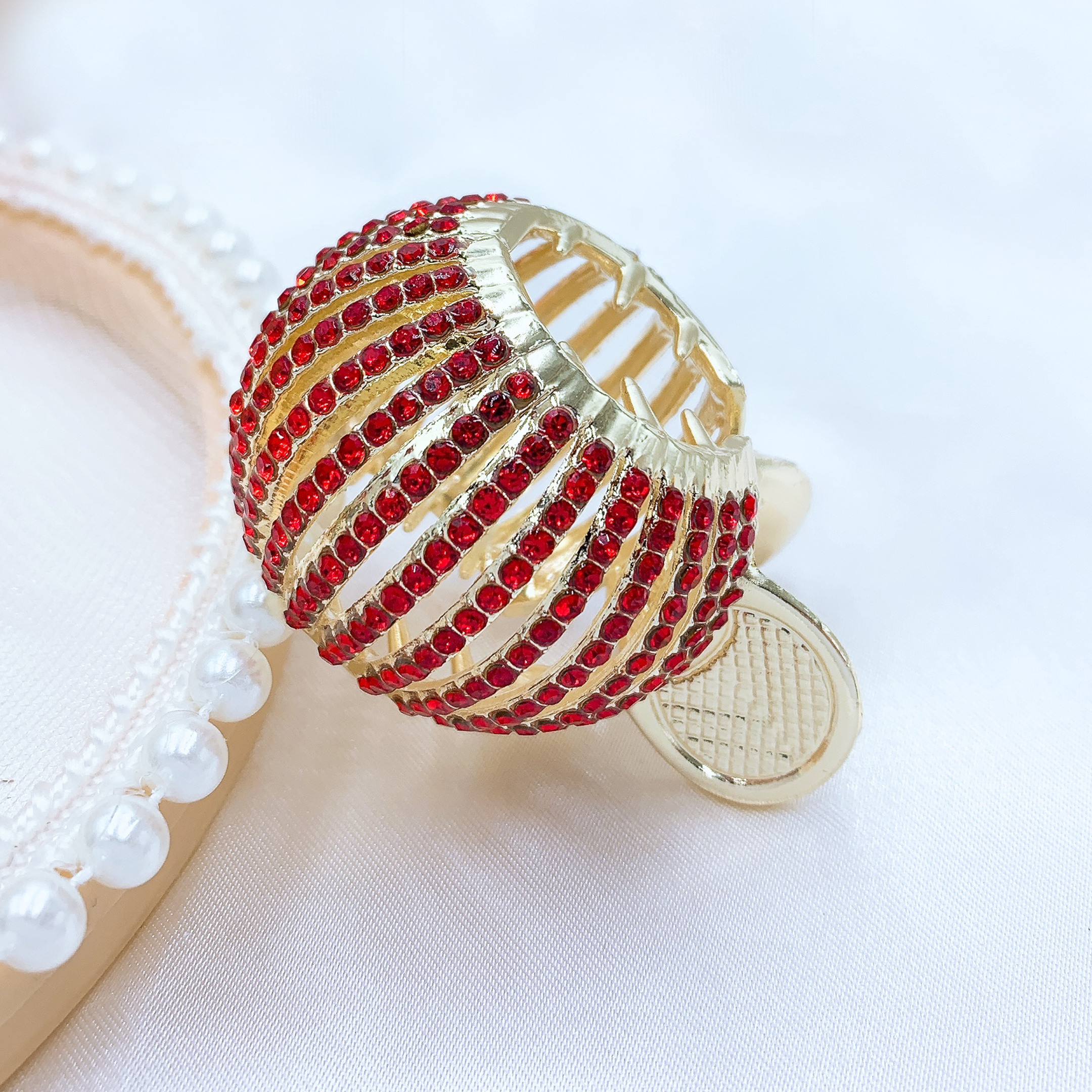 A popular red lantern with a high ponytail, a beautiful and romantic Korean-style accessory Specification image