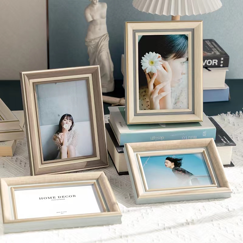 Simple table arrangement European-style photo frame with a sense of high-end photo development. 5-inch, 6-inch, 7-inch, 8-inch, 10-inch A4 wall photo frame details Picture