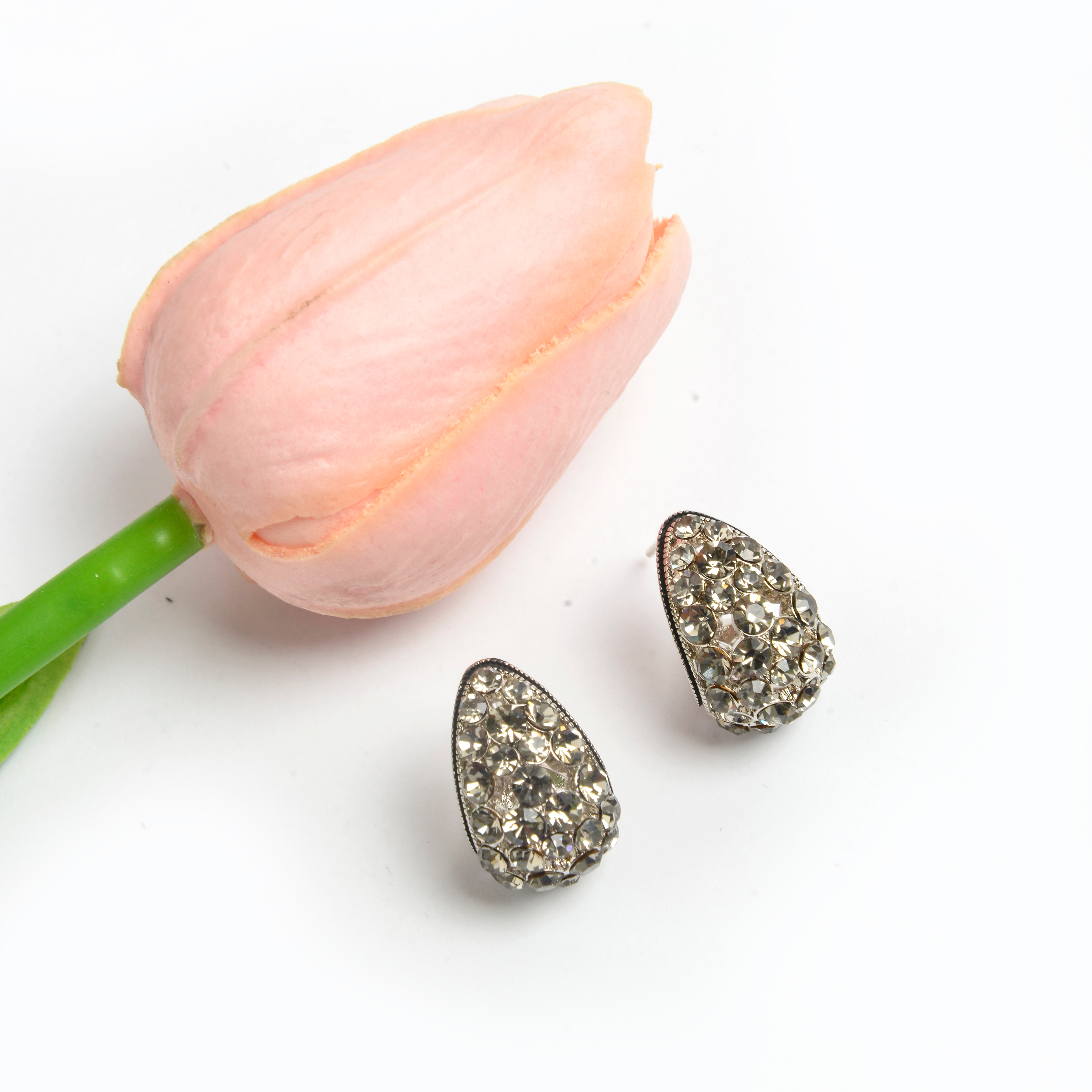 The new earrings feature a niche design with a high-end feel. They are French earrings for women, anti-allergy. The 925 silver needle circular earrings with diamonds are fashionable Application Scenario