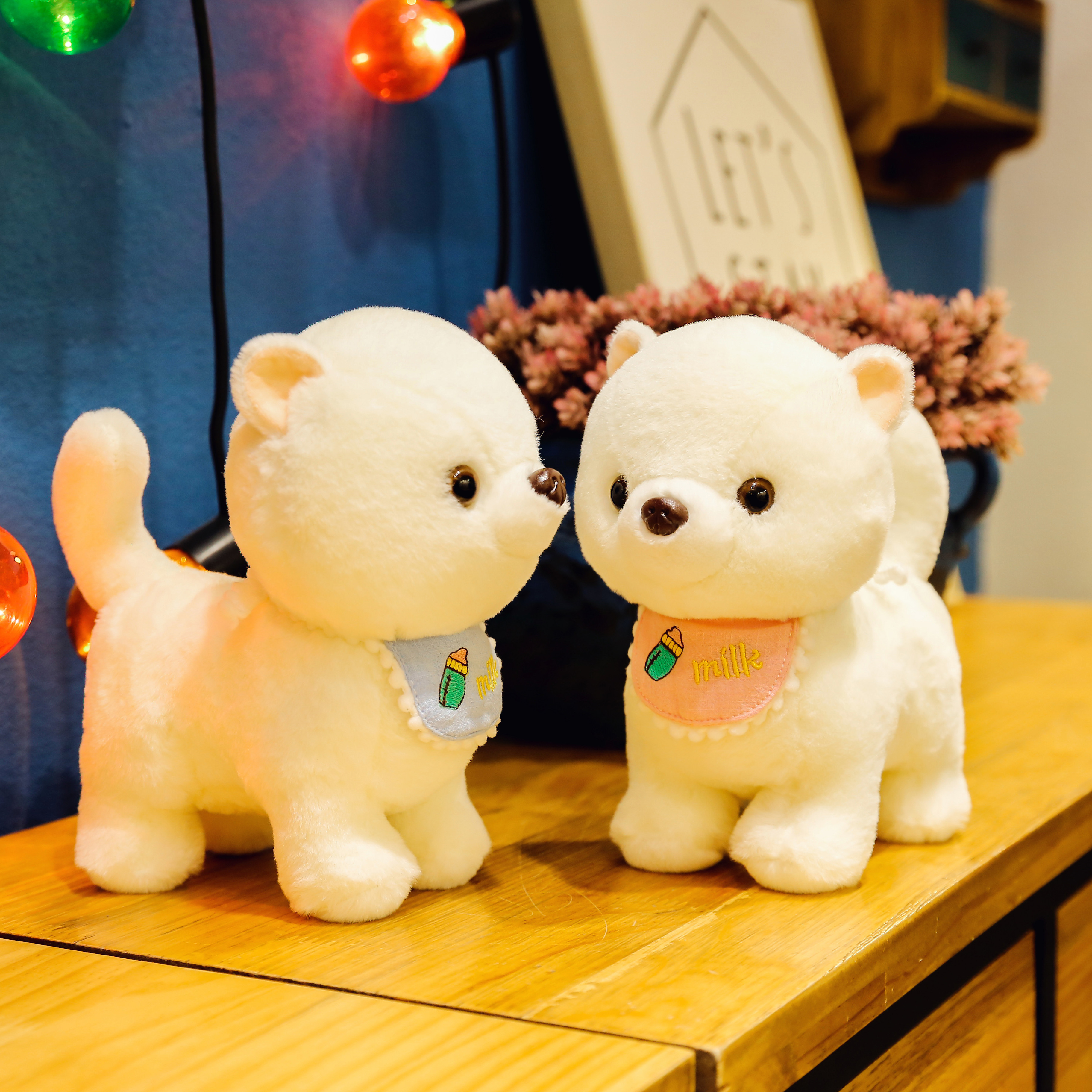 2022 New style scarf Dog Doll Plush toy, cute male and female bedroom birthday gift plush toy 40m