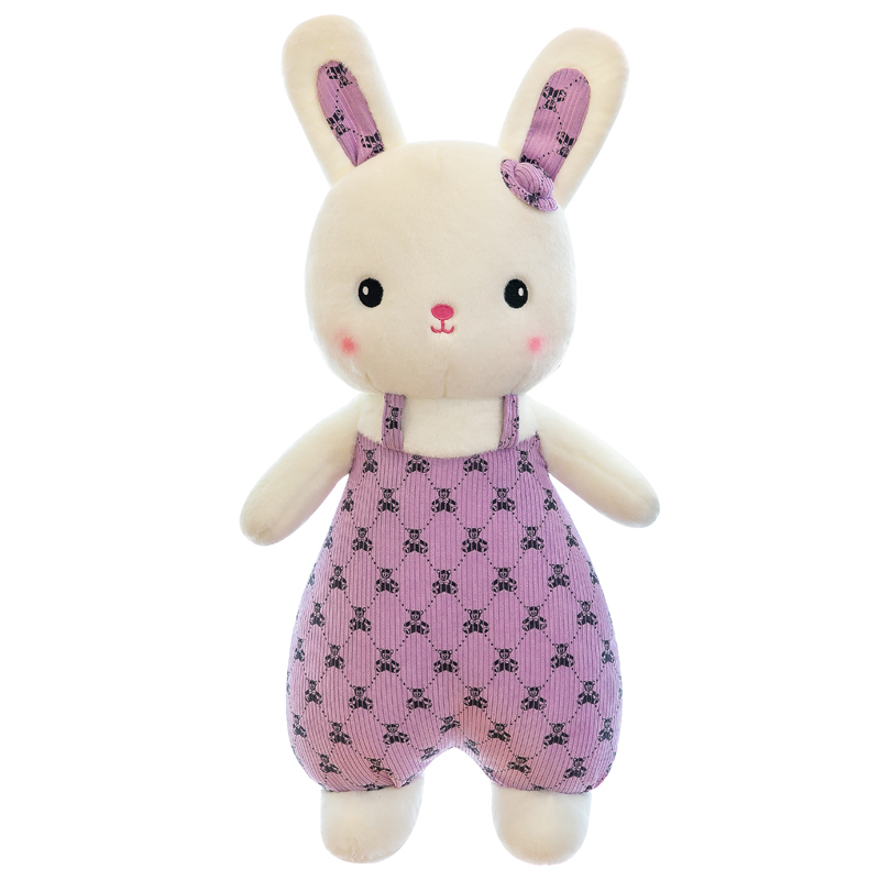 2022 New style overalls rabbit plush toy, cute birthday gift for boys and girls' bedrooms, 40m plush toy Item Picture