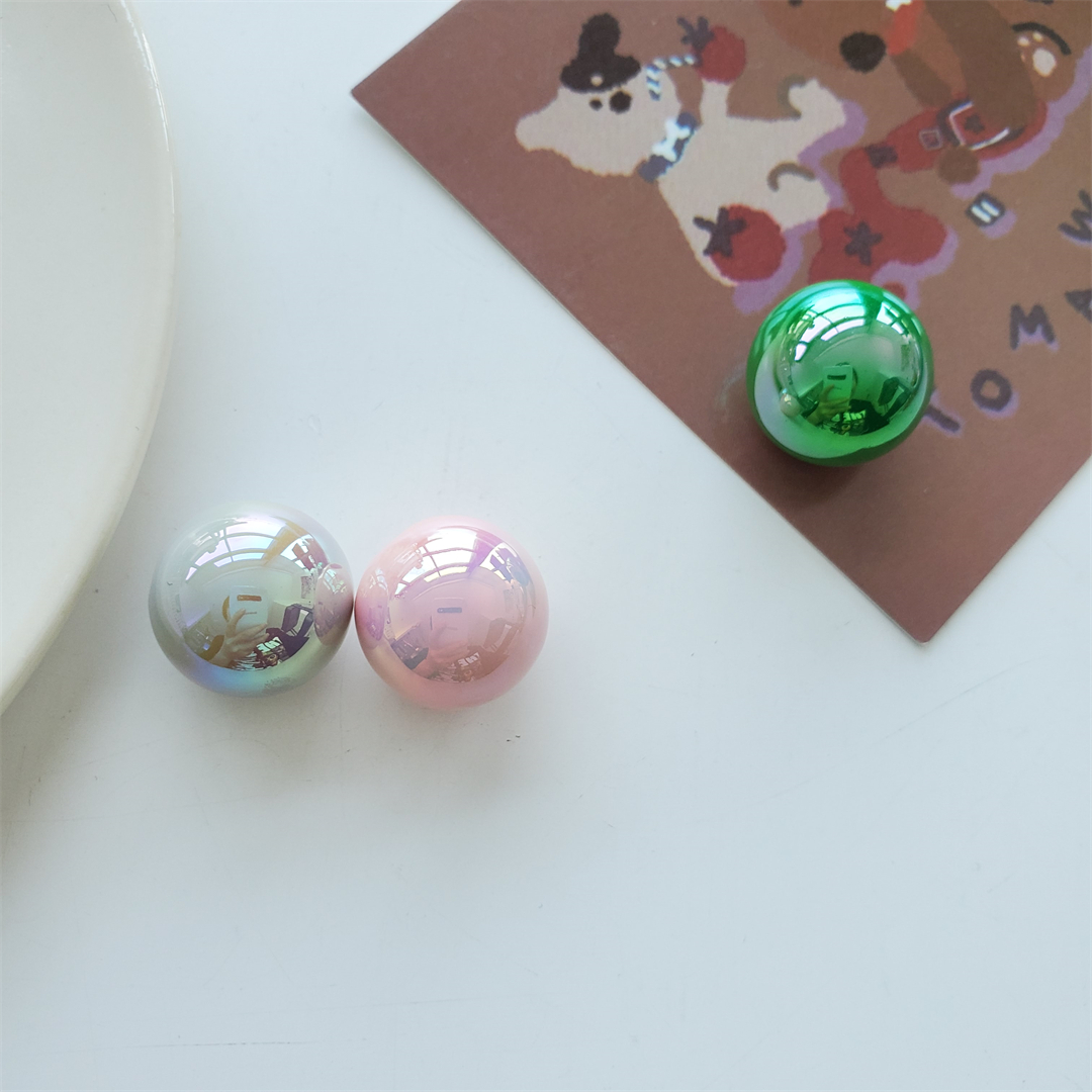 Wholesale of acrylic seven-color shell round beads, loose beads, candy-colored beads, accessories, diy hair tie materials and accessories Application Scenario