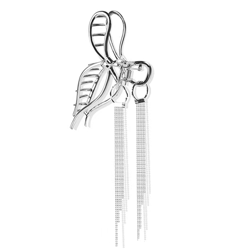 Trendy ribbon tassel grab clip, a beautiful and romantic Korean-style accessory details Picture