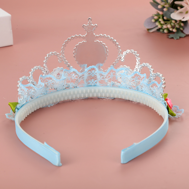 Crown headwear with pearl Elsa Princess crown, ordinary crown, Korean-style crown details Picture