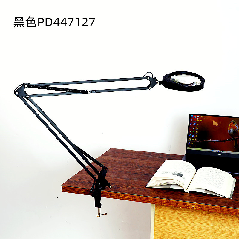 PD447127长臂夹式放大镜10倍大视野高清48颗LED灯维修检测创意工作灯详情图1
