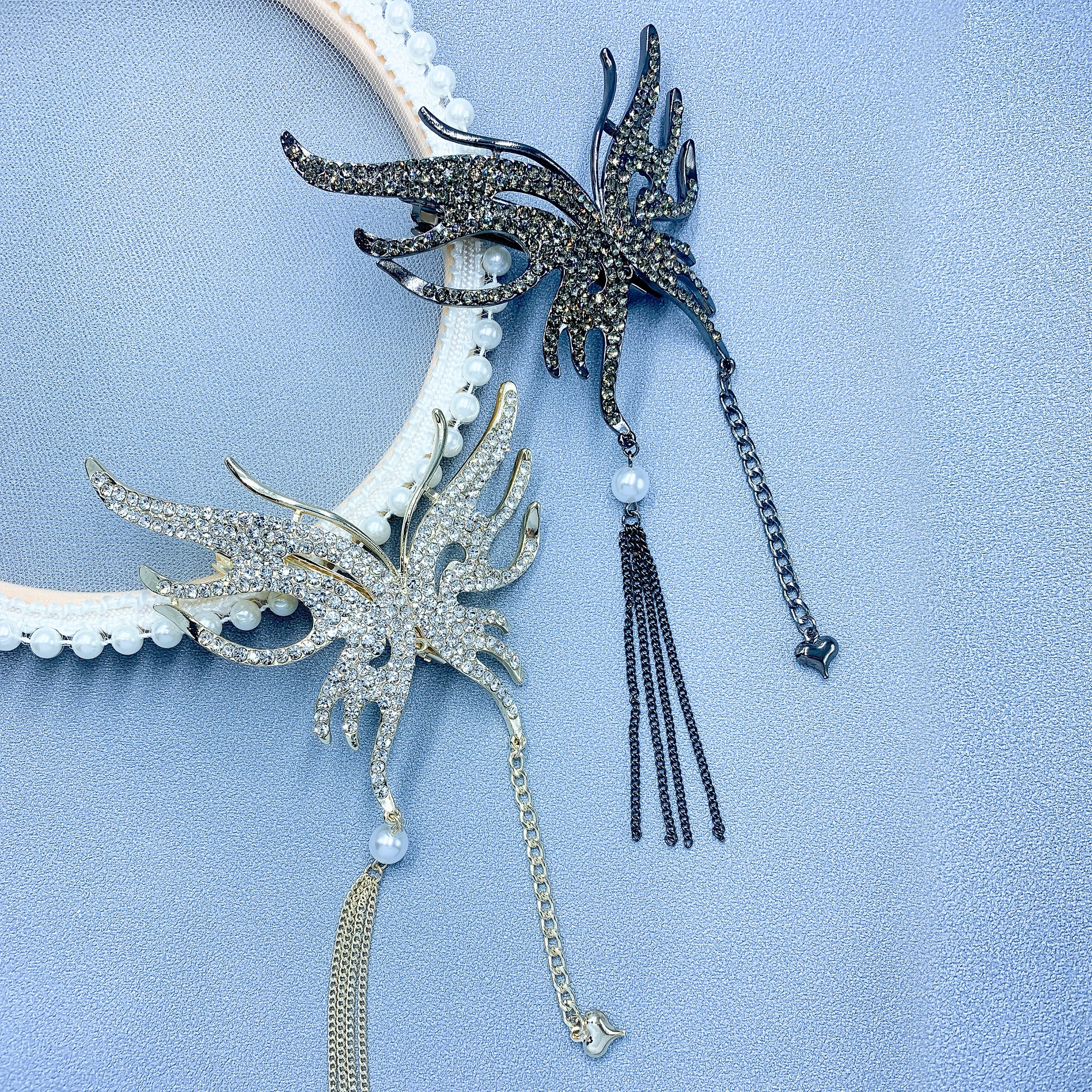 The popular butterfly tassel spring clip is a beautiful and romantic Han Xu accessory details Picture