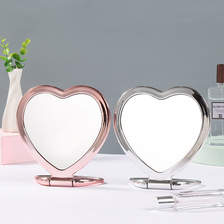 新款时尚日韩流行美妆镜化妆镜立式小台镜可悬挂手柄镜电镀镜17