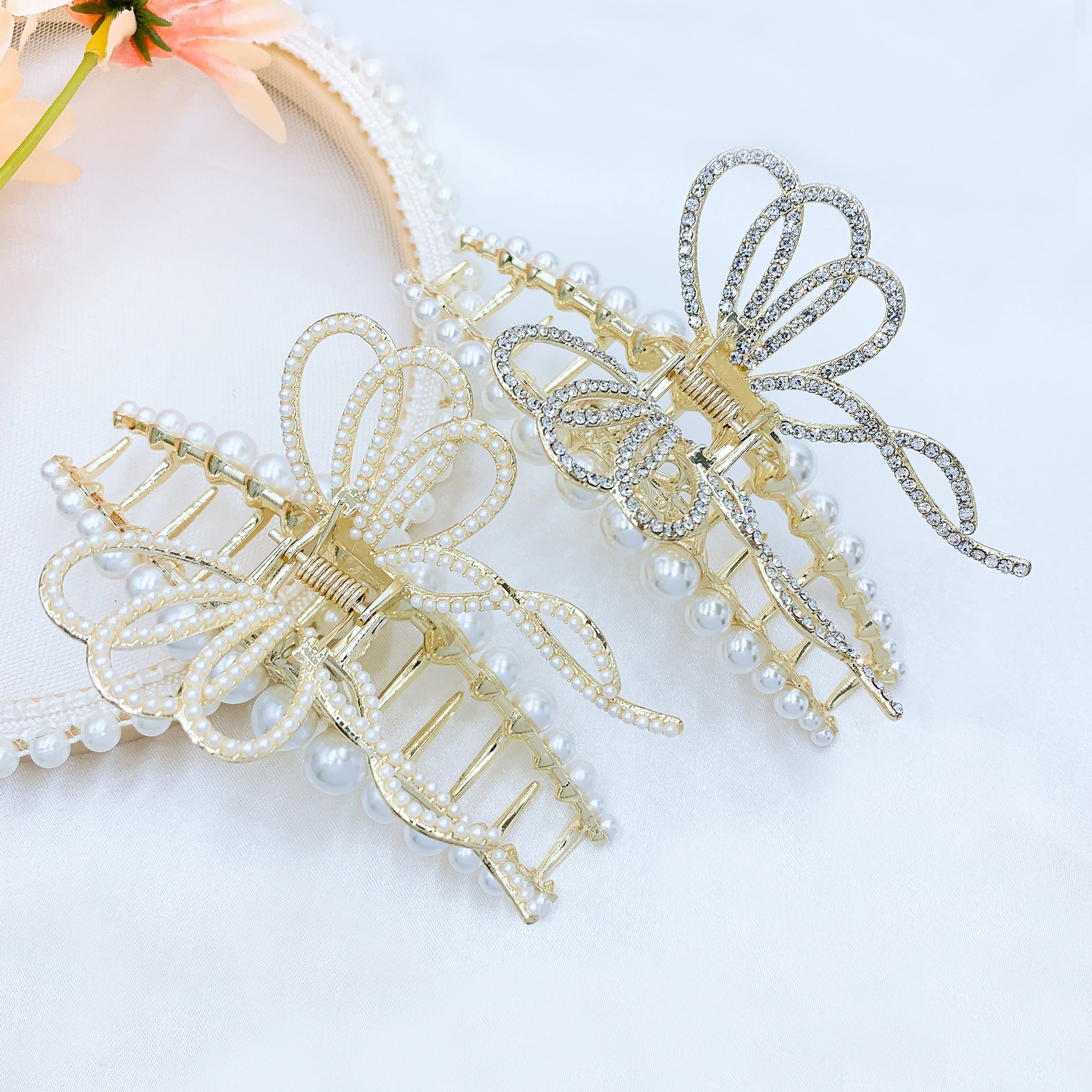 Internet-famous flower tassel twist clip Internet-famous beautiful and romantic Han Xu jewelry 11 Specification image