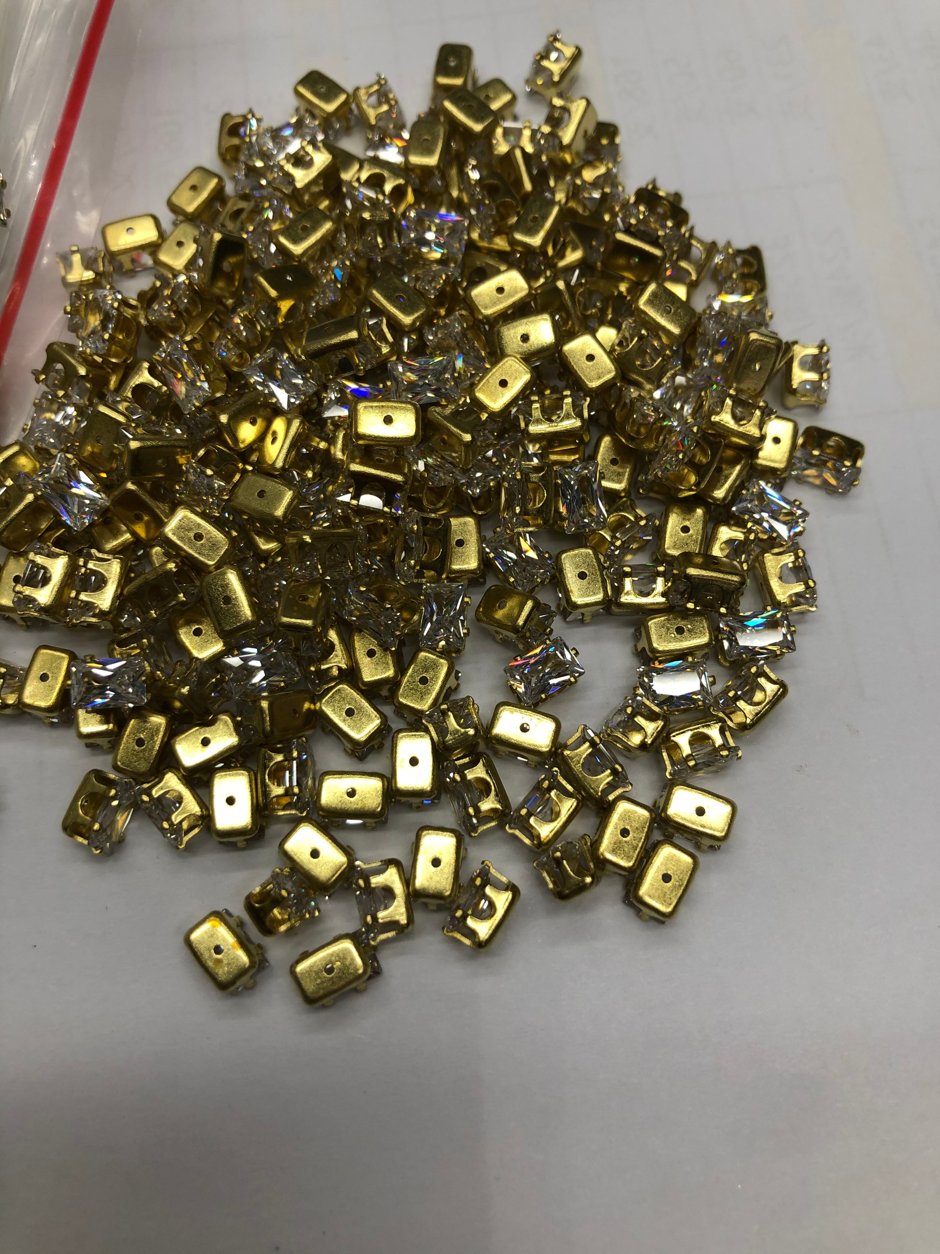 5*7长方+真锆  网红爆款 厂家直销 DIY  外贸专供