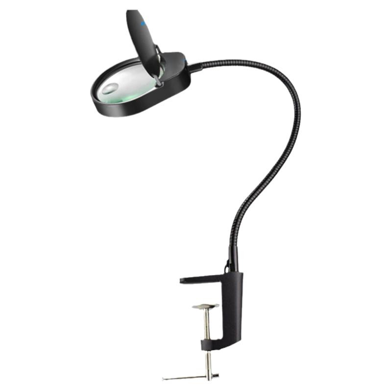 Universal metal flexible hose magnifying glass repair lighting machine matching high-definition 10x led lamp magnifying glass PD7S Specification image