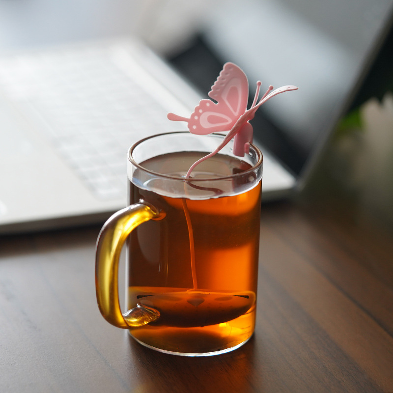 蝴蝶泡茶器/硅胶茶包滤茶/茶漏滤茶渣器细节图