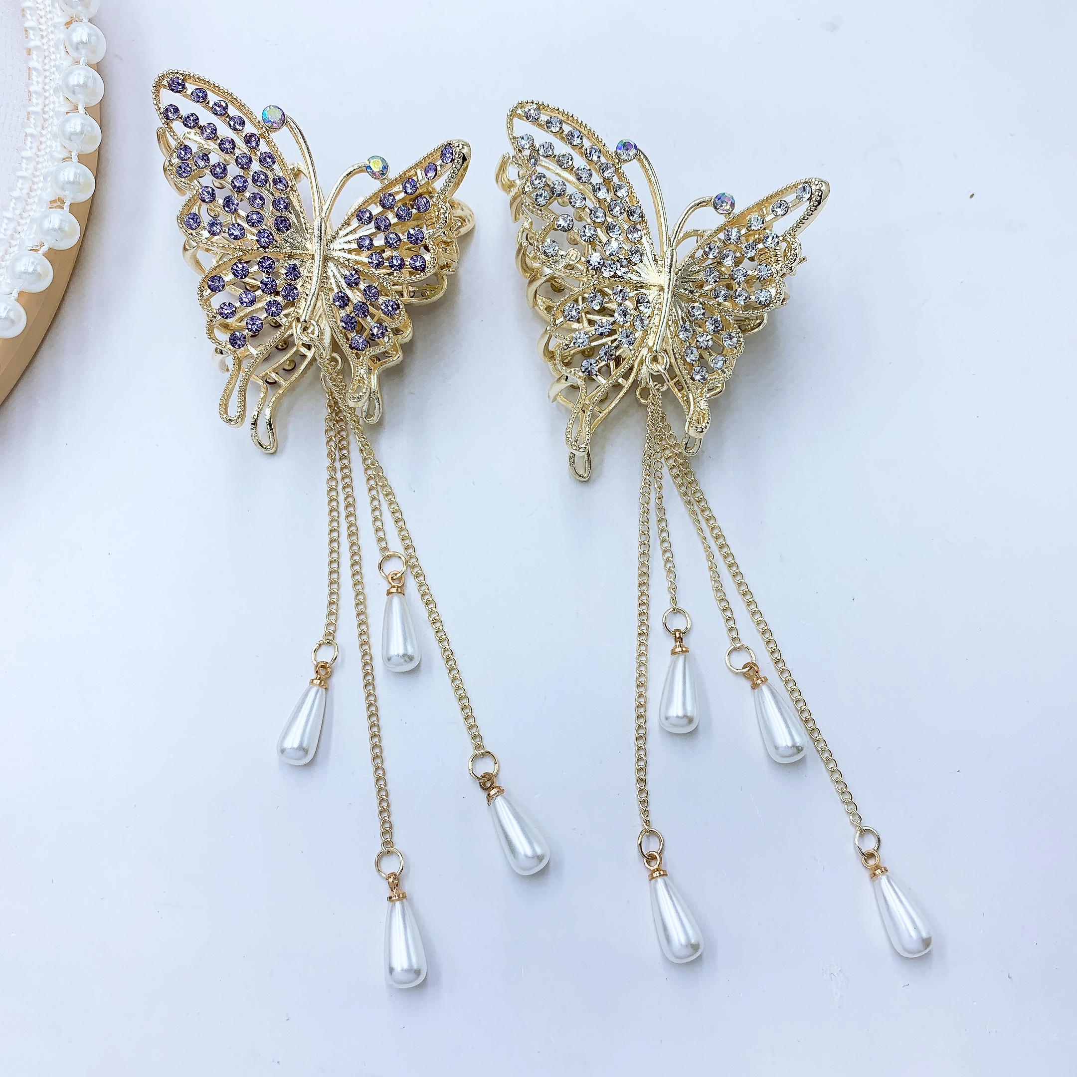 Catch the beautiful and romantic Han Xu jewelry from the popular butterfly tassels Item Picture