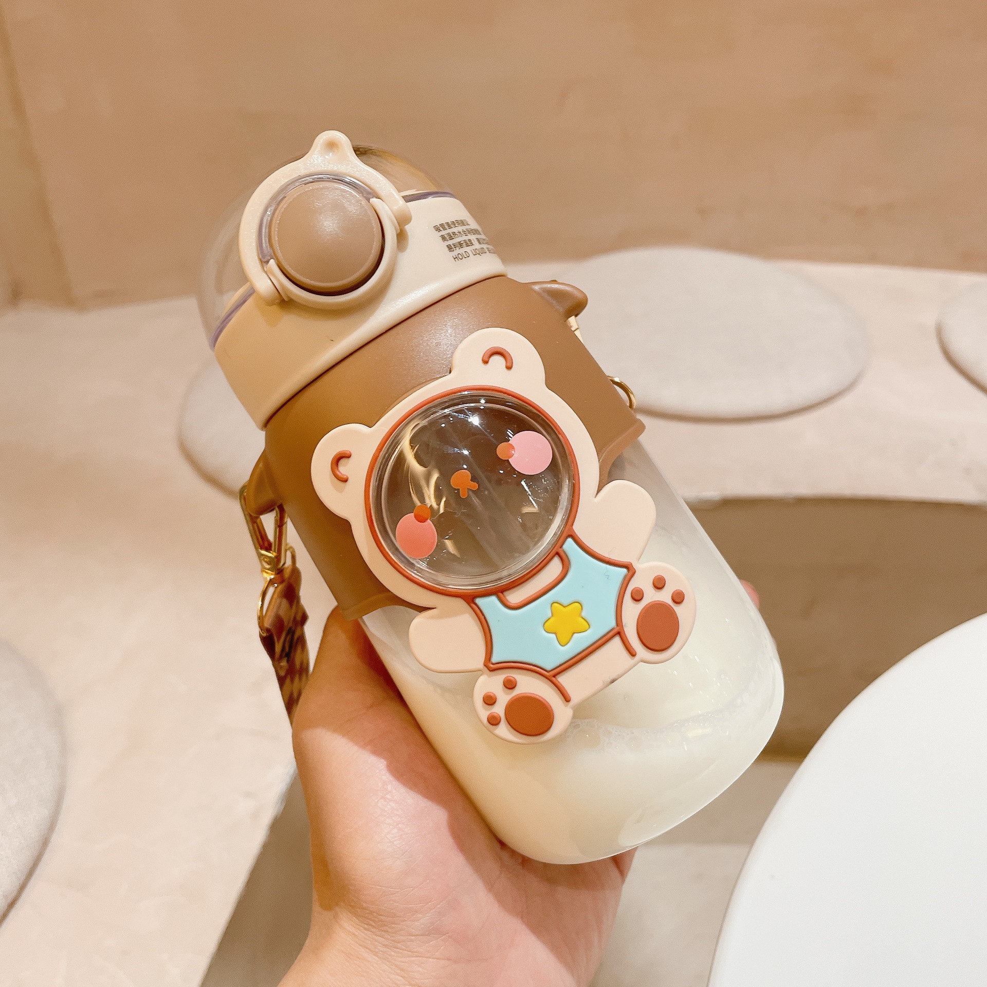 Creative doll children's straw cup