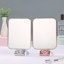 新款时尚日韩流行美妆镜化妆镜立式小台镜可悬挂手柄镜电镀镜16