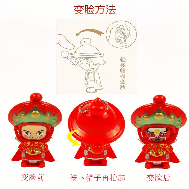 Factory direct sales of ordinary face-changing dolls, facial makeup dolls, Peking Opera face-changing dolls, traditional facial makeup gifts, and street stalls details Picture