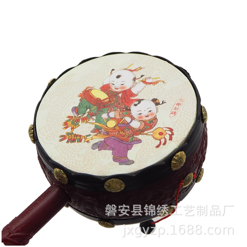 拨浪鼓白底实物图