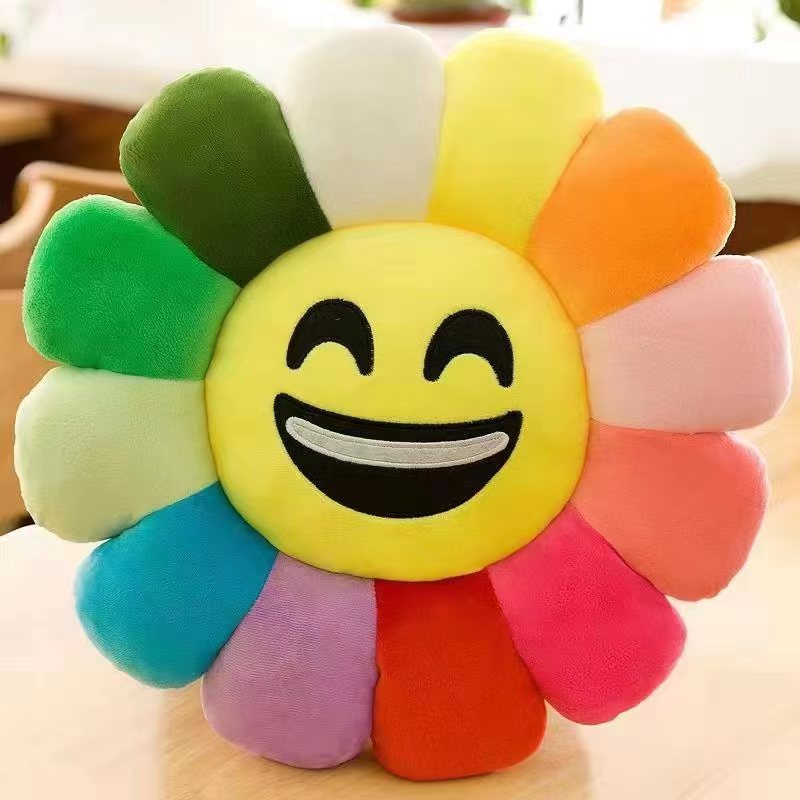 40cm colorful sunflower cartoon cushion pillow, cute student and teacher chair cushion, office wonder, happy sisters details Picture