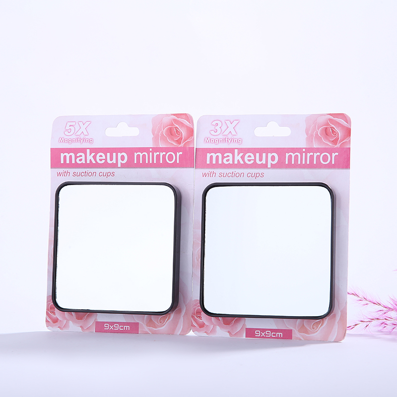 新款时尚日韩流行美妆镜化妆镜放大镜可吸附光滑表面方形吸盘镜36图