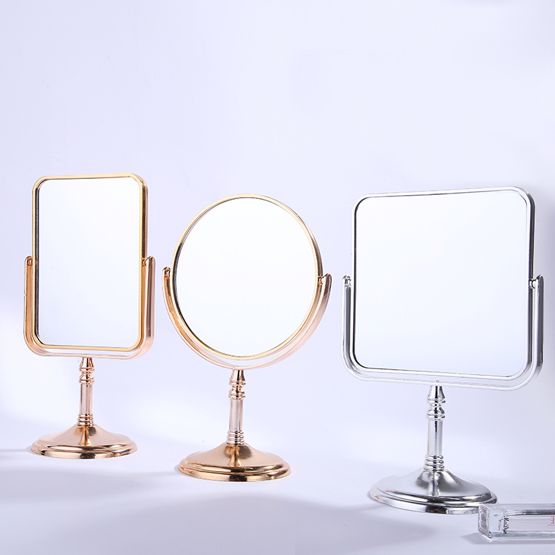 新款时尚日韩流行美妆镜化妆镜立式镜电镀不褪色高脚镜28