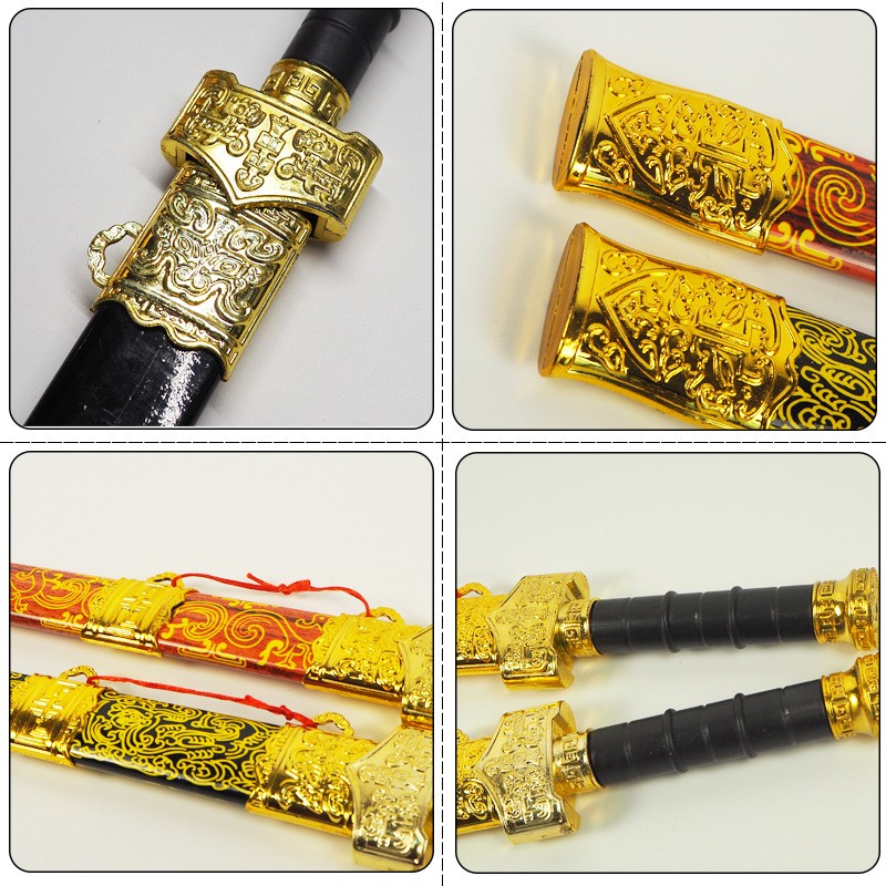The manufacturer supplies new electroplated Yue King swords, electroplated bamboo and wood swords, Qinglong swords, children's toy sword models Specification image