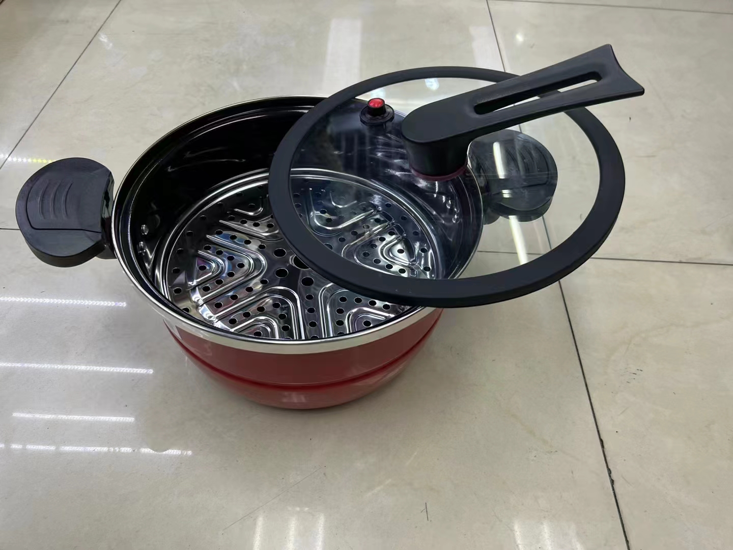 Iron-colored micro-pressure soup pot in a box details Picture