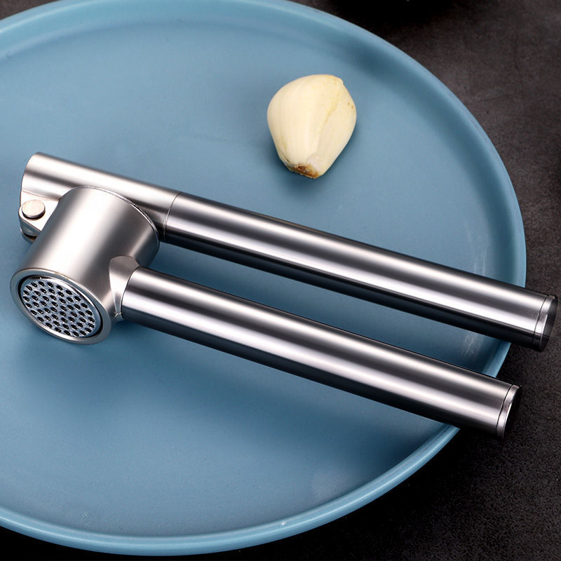 Stainless steel extended garlic squeezer and peeler Specification image