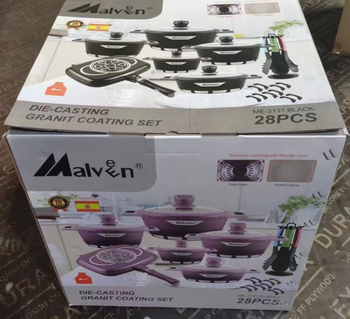 多件套汤锅/汤锅/铝锅套装白底实物图