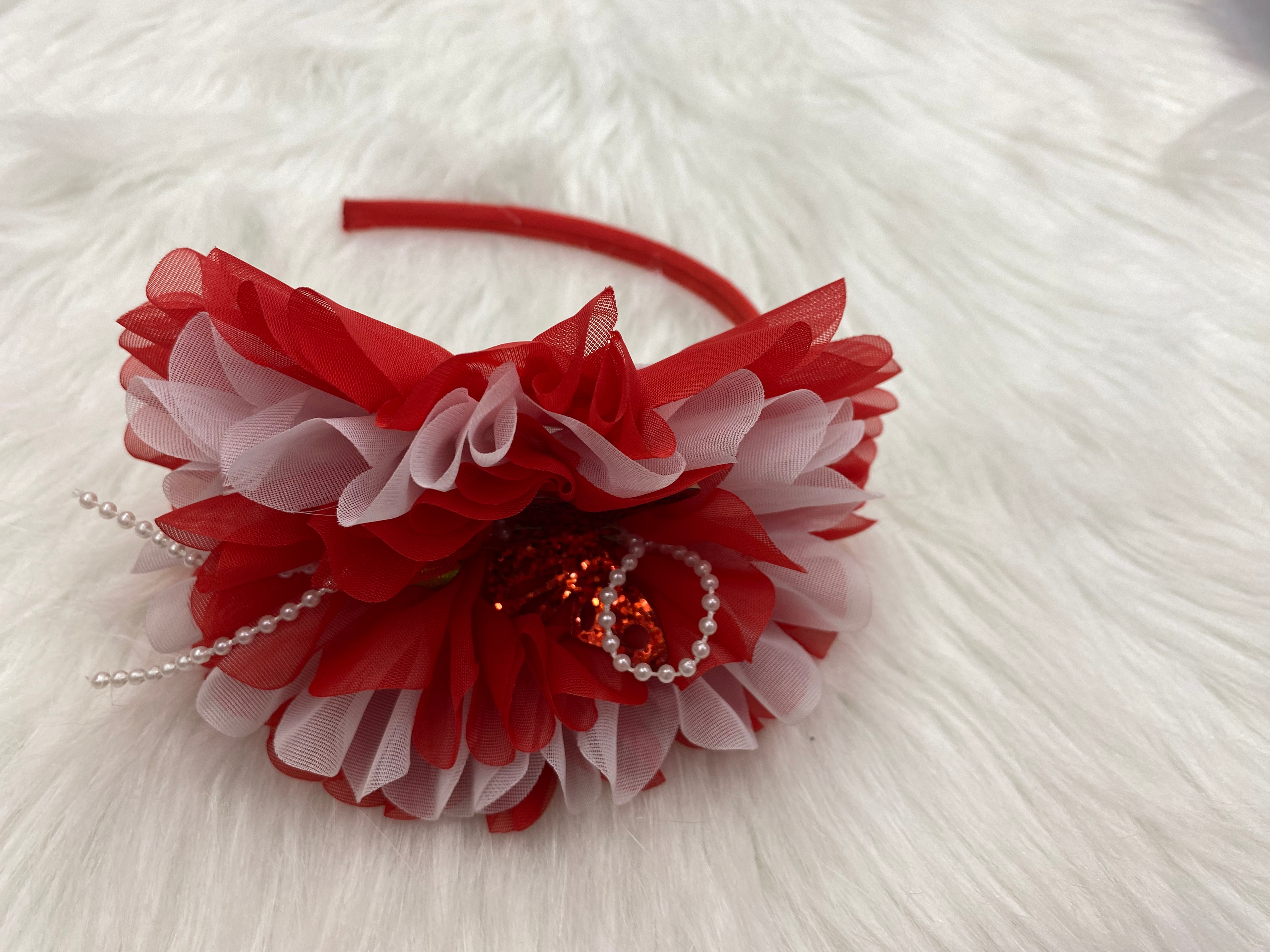 4 fashionable, versatile and trendy women's hair accessories with large floral patterns and pink butterflies, beaded headbands, and popular headwear from Melida accessories Specification image