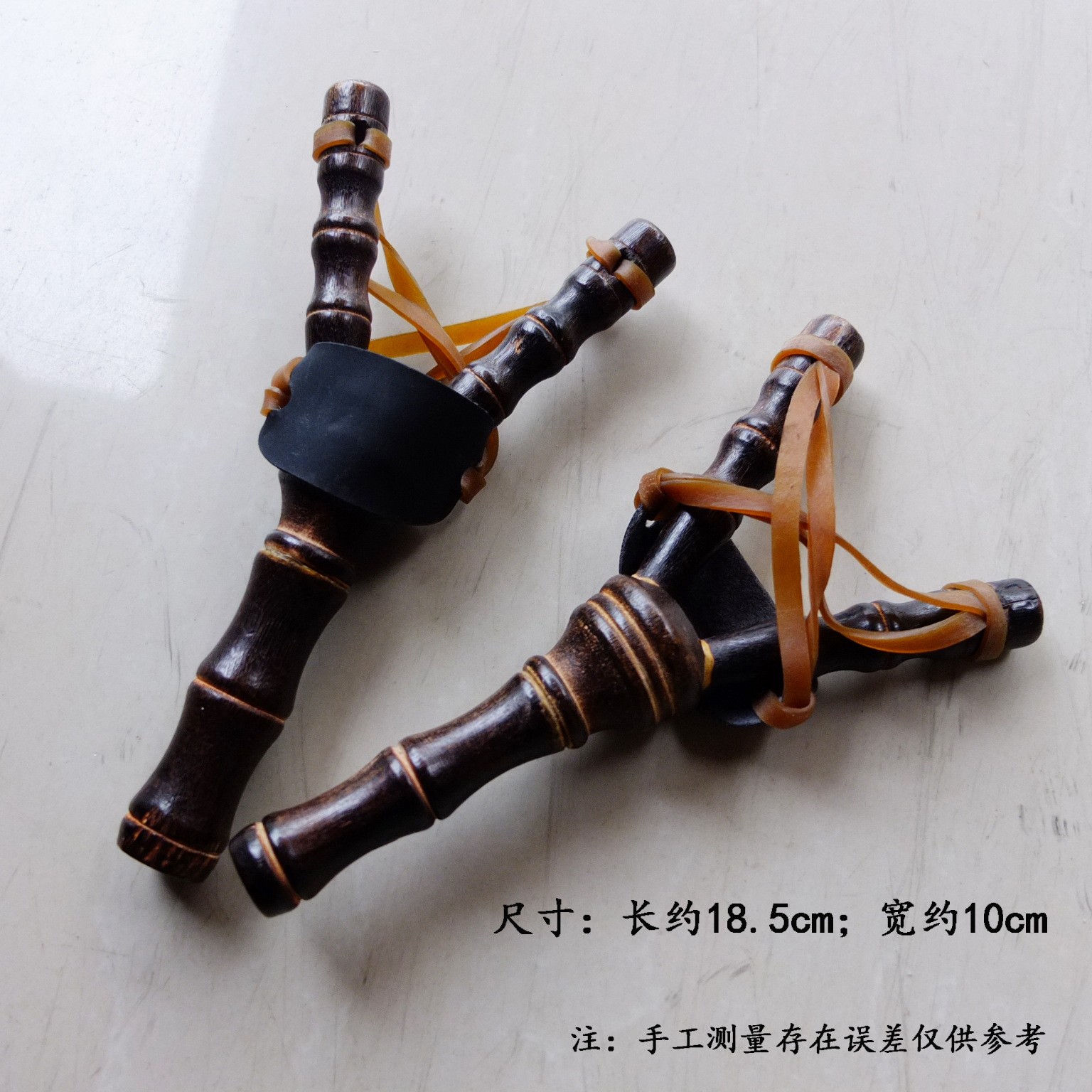 Factory direct sales of wooden toy slingshots, bamboo joint wooden slingshots, children's nostalgic toys, non-destructive clay balls details Picture