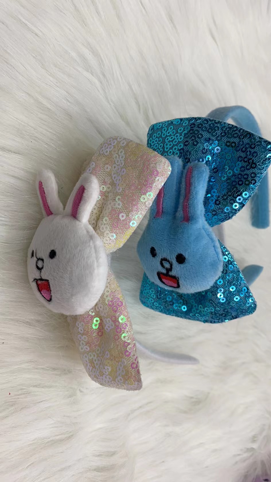 Random piece bow tie with cotton rabbit head buckle 40 fashionable and versatile, trendy women's hair accessory, popular headwear, Melida accessories