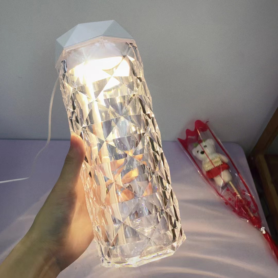 Rose lamp humidifier, diamond crystal rose ambient lamp humidifier