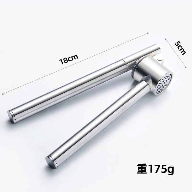 Stainless steel extended garlic squeezer and peeler details Picture
