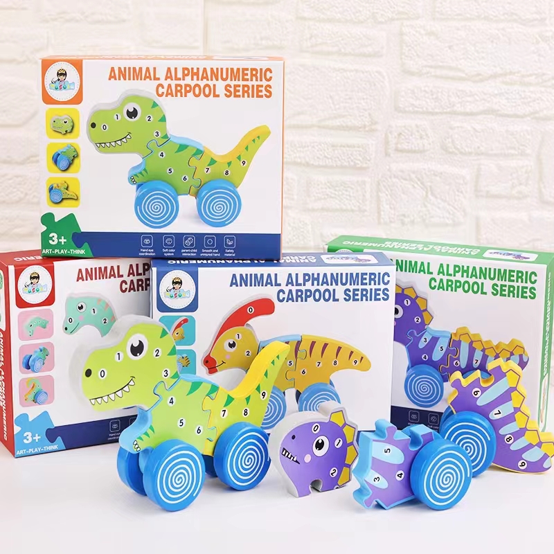 Drag and Drop Numbers, Letters, Animals Carpool Game -3 Item Picture