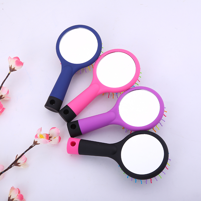 New fashionable Japanese and Korean popular beauty comb, hair comb, massage comb, airbag comb, rainbow curved needle, non-pulling hair, elastic paint 41 Item Picture