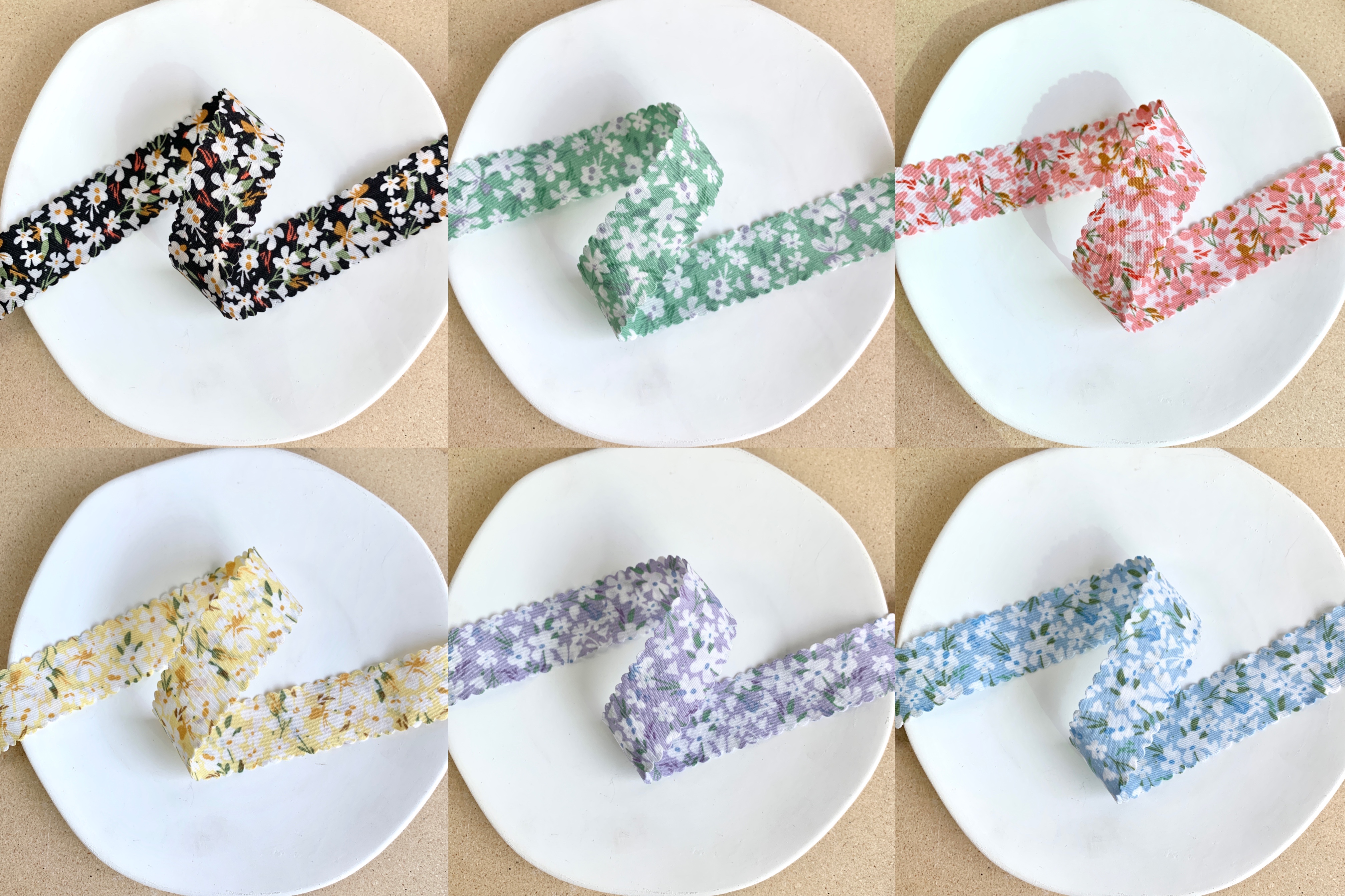 Jianjian toothed small floral ribbon Korean fashion woven ribbon clothing accessory details Picture