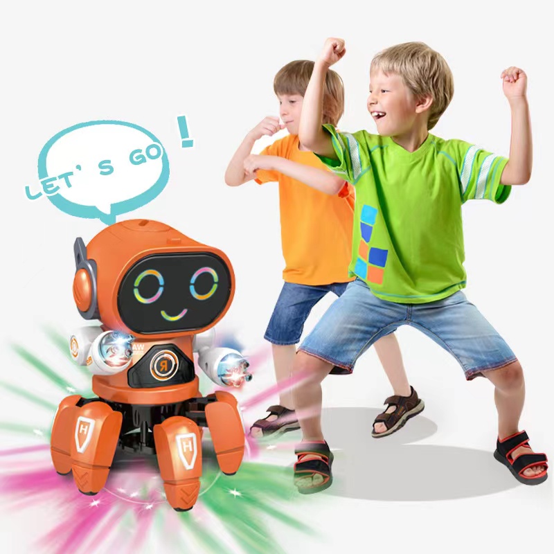 Cross-border new products such as dancing electric six-claked fish, steel robot, light and music, children and boys, and popular toys at street stalls Item Picture