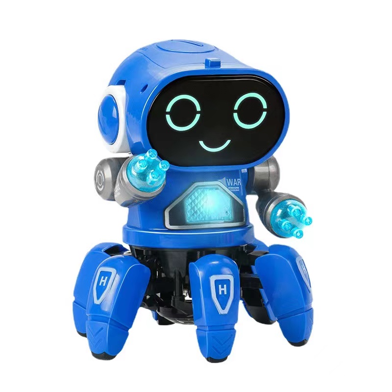 Cross-border new products such as dancing electric six-claked fish, steel robot, light and music, children and boys, and popular toys at street stalls details Picture