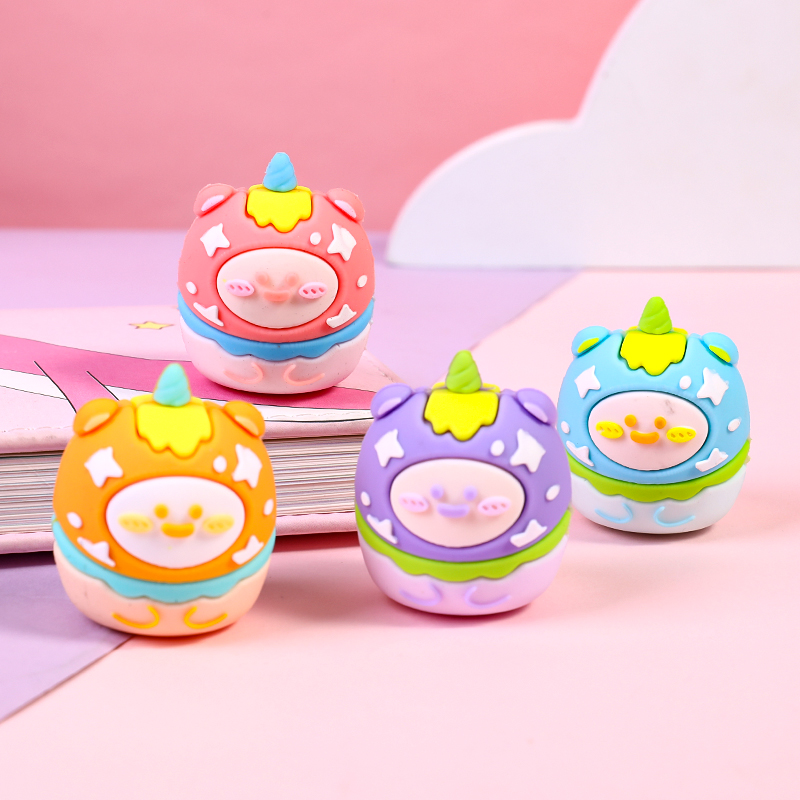 New Weibo Stationery creative and cute hand-shaped unicorn cartoon pencil sharpeners are available for wholesale from the manufacturer Specification image