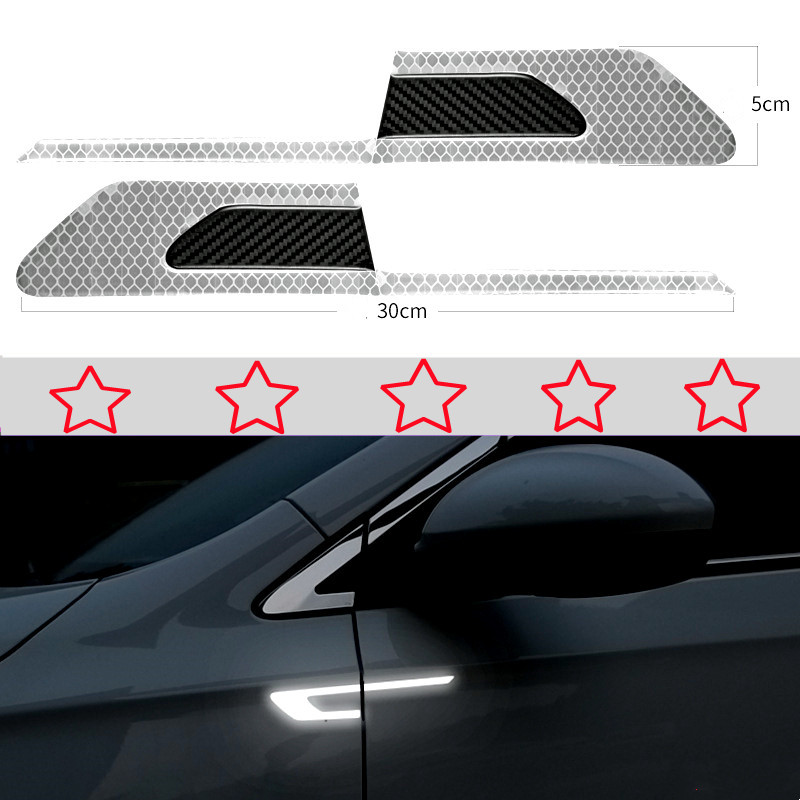 New reflective car stickers, wheel arches, door side decorative stickers, creative and personalized carbon fiber side label stickers for the car body. Please ask for 299 Item Picture
