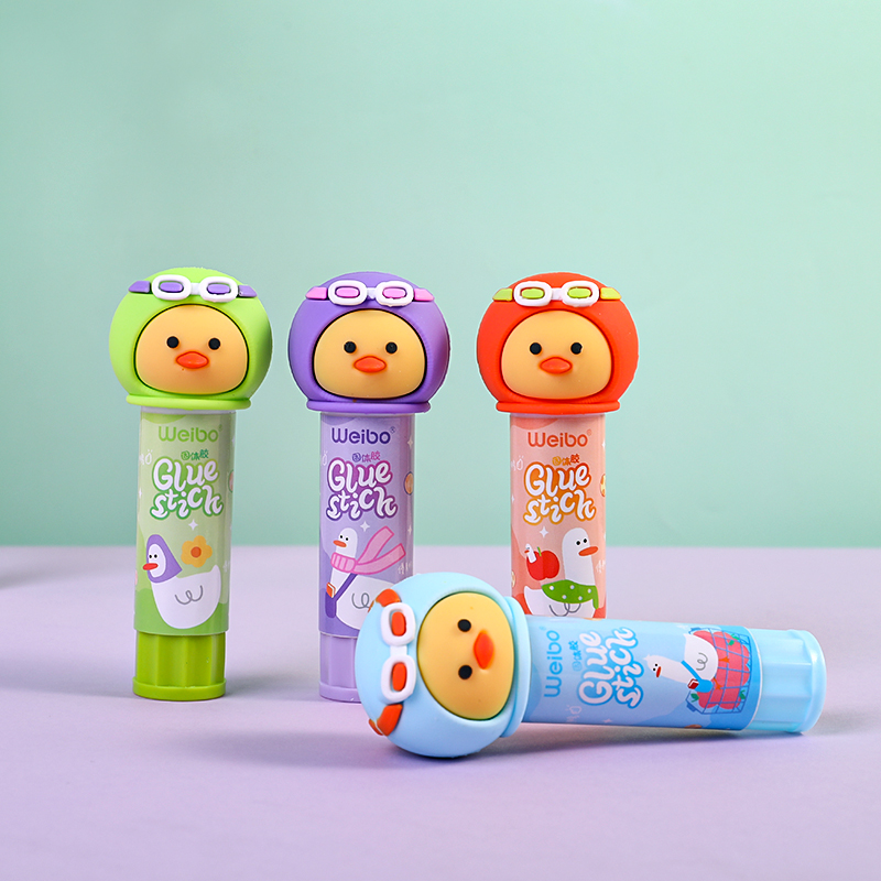 Cartoon Weibo solid glue Student shape handmade glue Bird accessory material Convenient soft glue solid glue glue stick Specification image