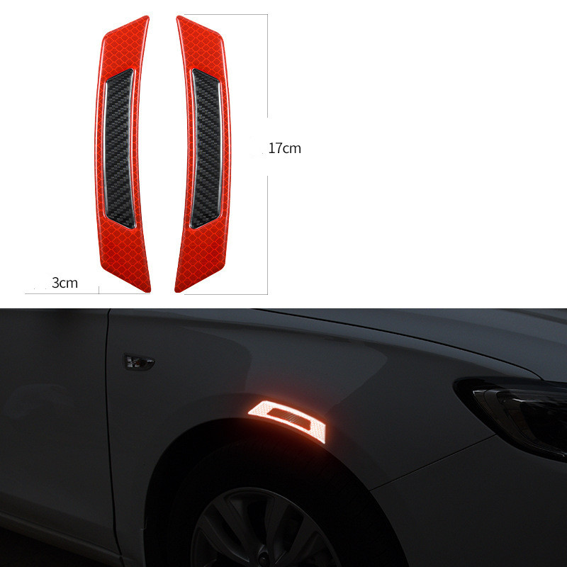 汽车新款反光车贴 轮眉车门侧身装饰贴 创意个性车身碳纤维侧标贴QW300图