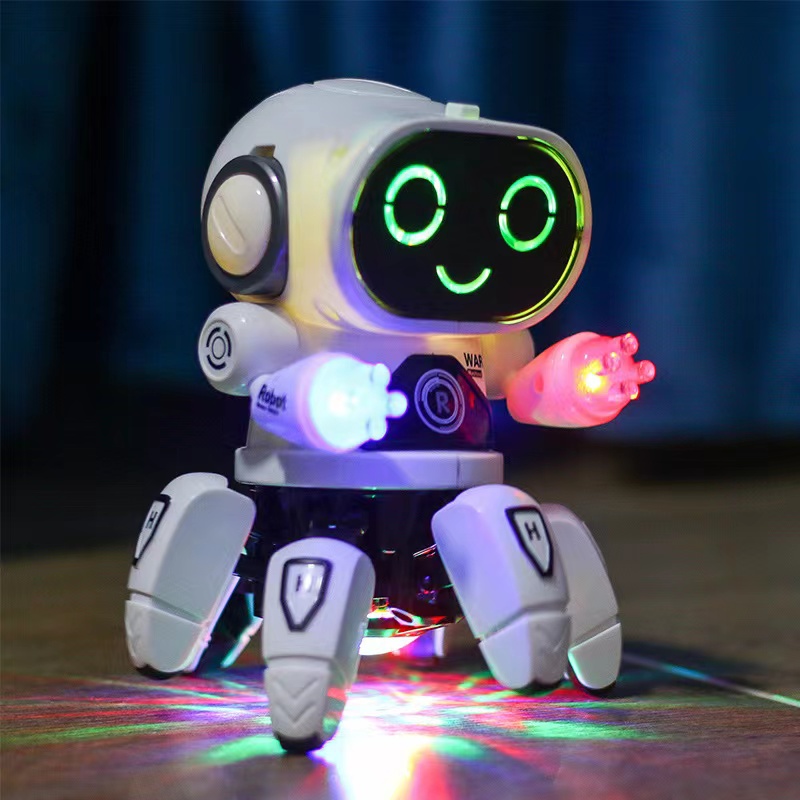 Cross-border new products such as dancing electric six-claked fish, steel robot, light and music, children and boys, and popular toys at street stalls Specification image