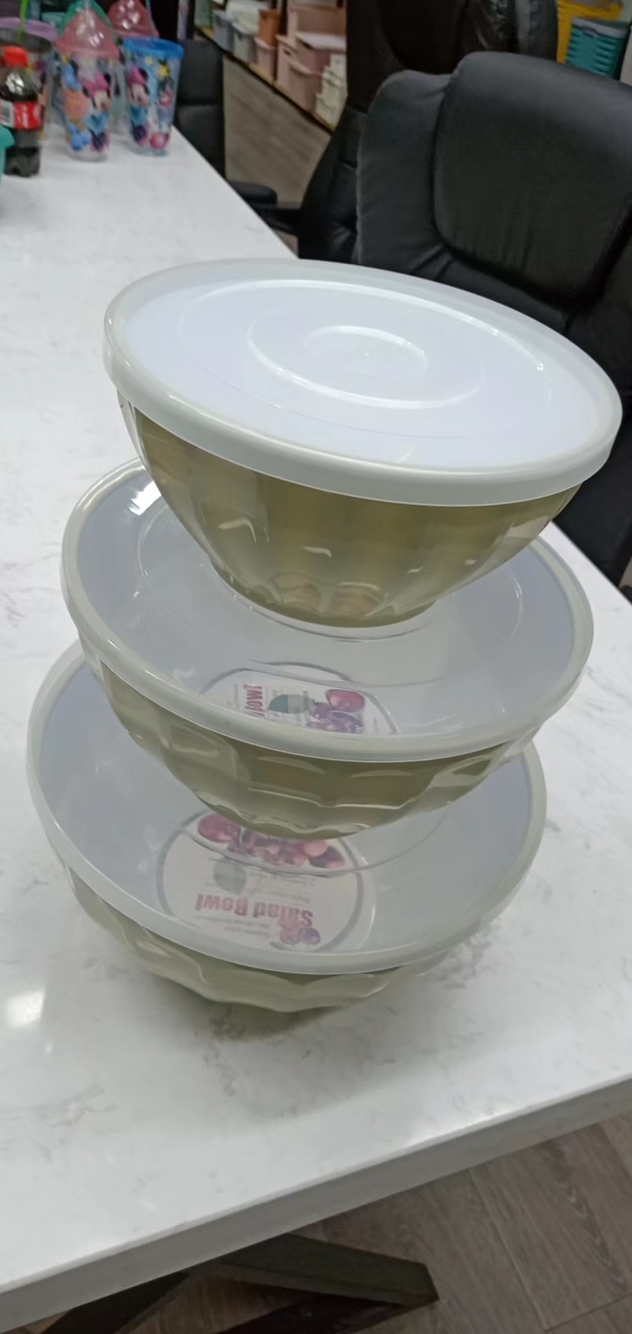 北欧风沙拉碗三件套食品级水果蔬菜保鲜盒