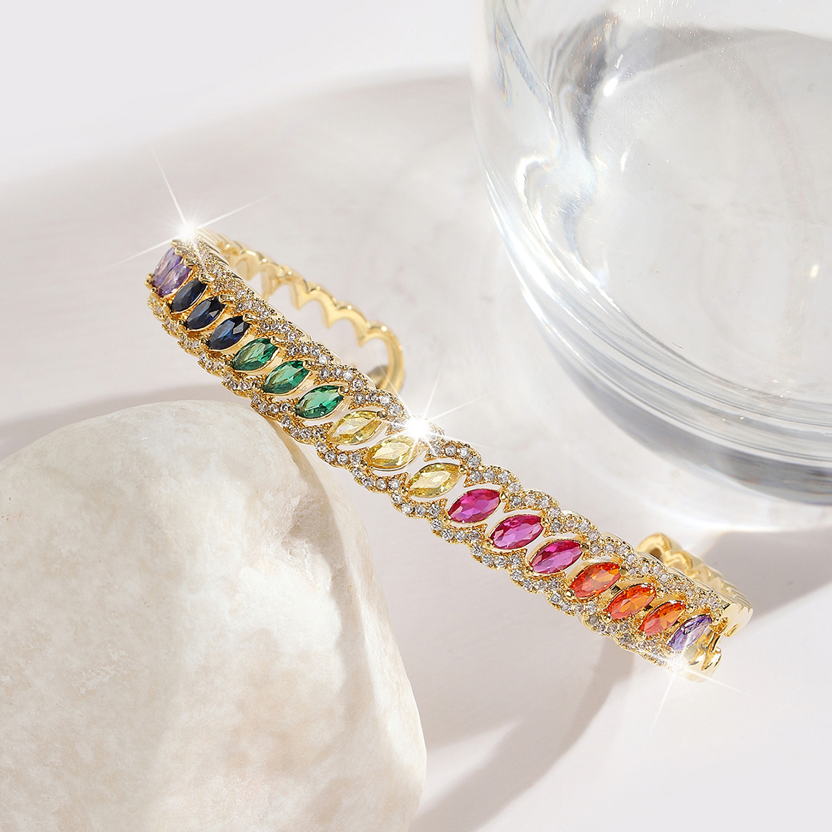 时尚个性轻奢高级感2022年新款彩色手镯-ab03154-dx