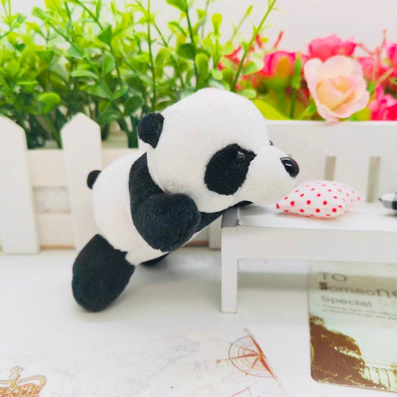 Senbao Monkey 01 Panda Plush toy Keychain Pendant, Bear bag doll, schoolbag pendant, small gift event, giving away children's clothing accessories, cute Specification image