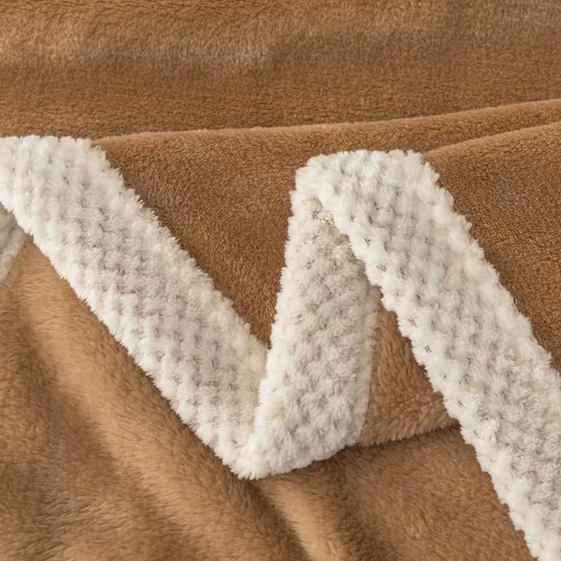 网红爆款双面加厚牛奶绒毛毯 法兰绒毯被子冬季床单 图