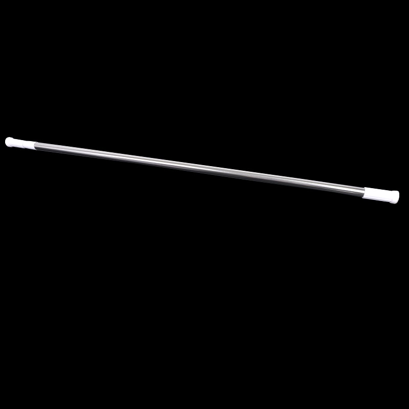  免打孔伸缩晾衣杆衣柜支撑杆不锈钢窗帘杆阳台晒衣杆卫生间浴帘杆70-120opp袋